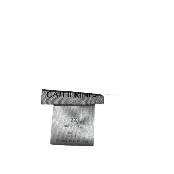 Catherine’s Loose Knit Heathered Blue Top w/Slight V Neck - Picture 3 of 4